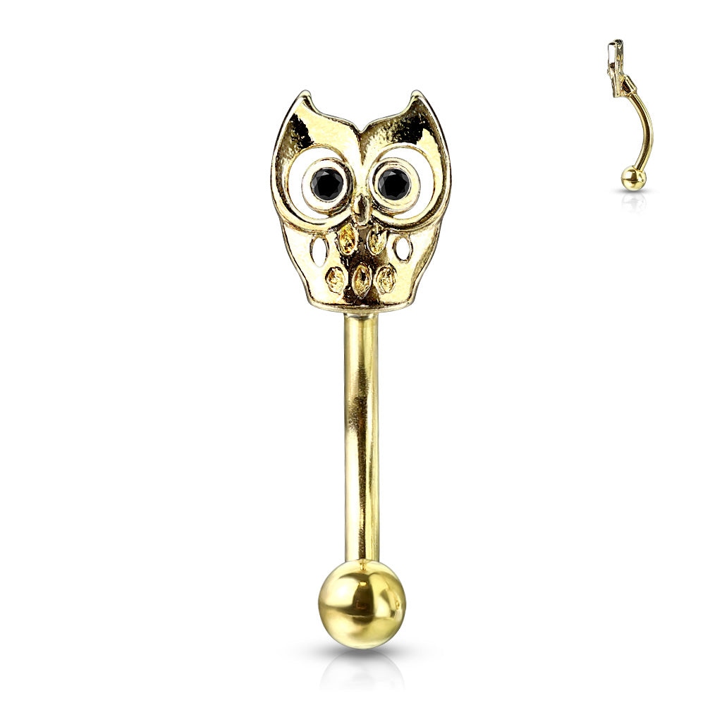 Eyebrow Rings with Owl