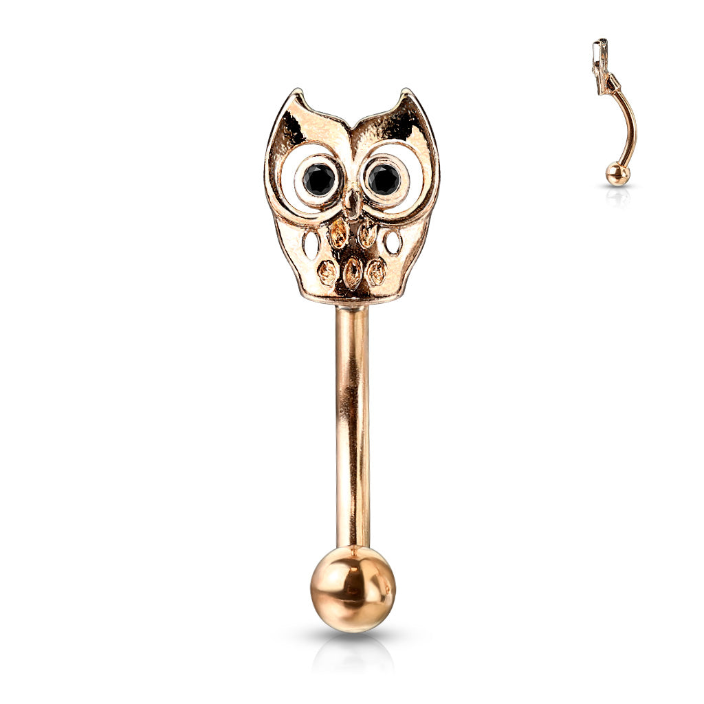 Eyebrow Rings with Owl
