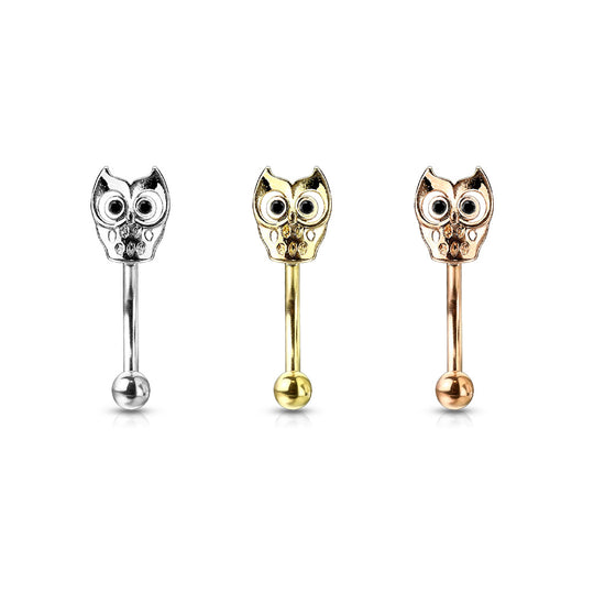 Eyebrow Rings with Owl