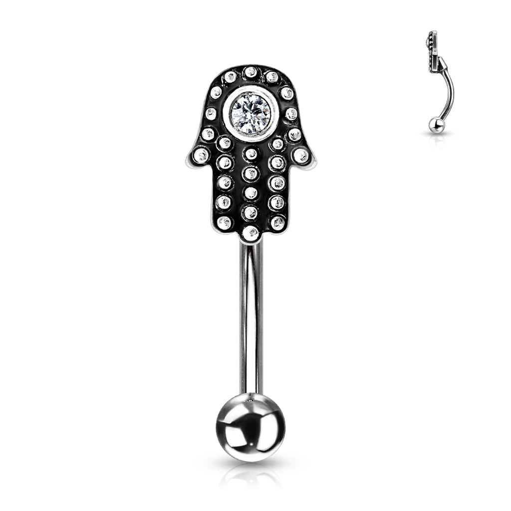 Eyebrow Rings With Hamsa
