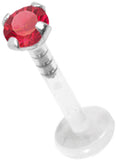 3mm Prong Set Labret with Swarovski attachment