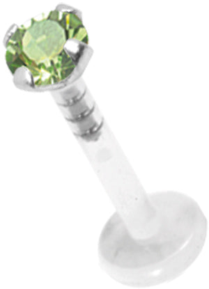 2.5mm Prong Set Labret with Swarovski attachment
