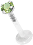 3mm Prong Set Labret with Swarovski attachment