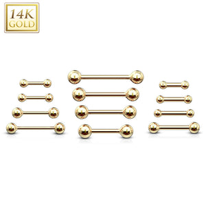 14Kt. solid Gold Barbell