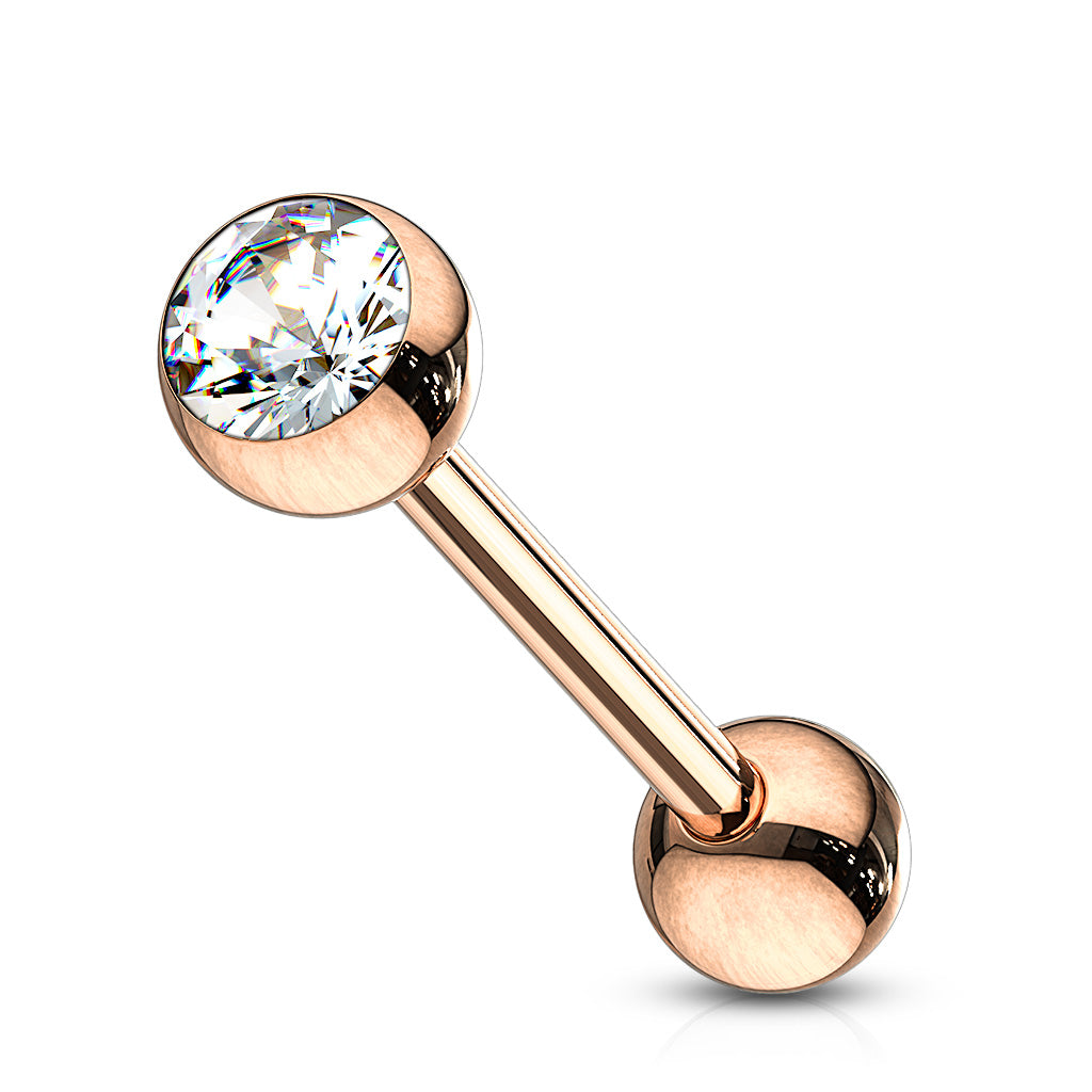Rose Gold IP Tongue Barbell