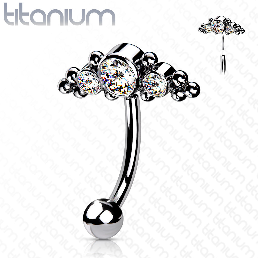 Implant Grade Titanium Threadless Eyebrow