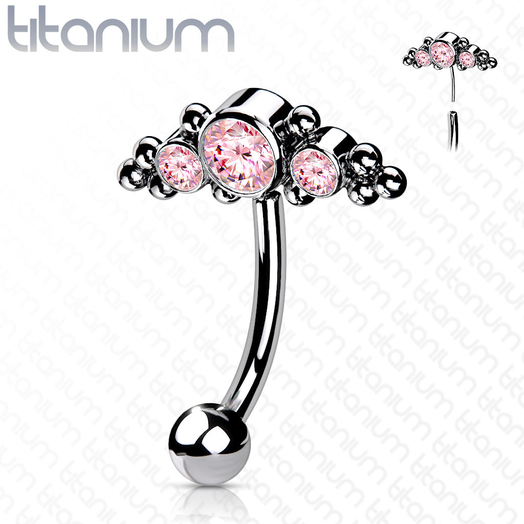 Implant Grade Titanium Threadless Eyebrow