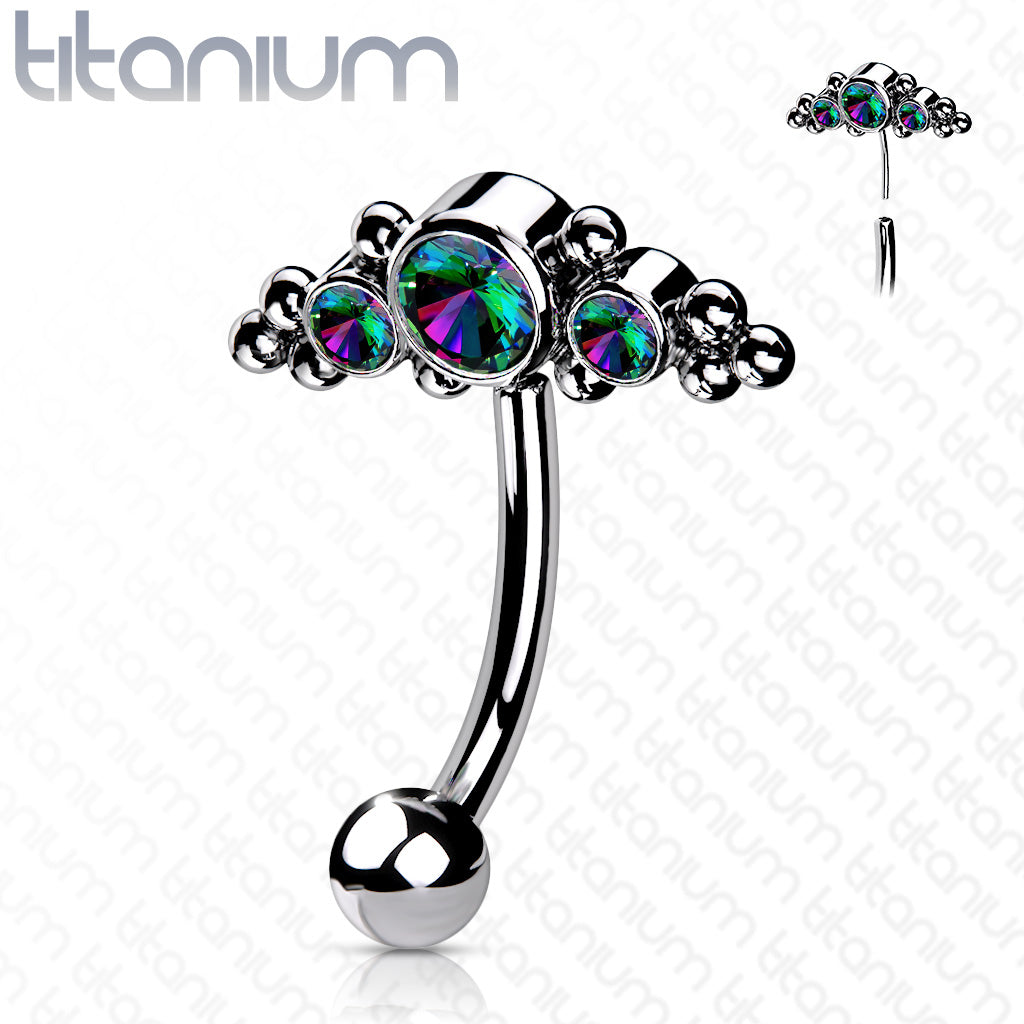 Implant Grade Titanium Threadless Eyebrow