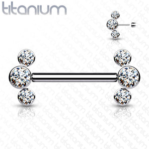 Implant Grade Titanium Threadless Push in Nipple Barbell