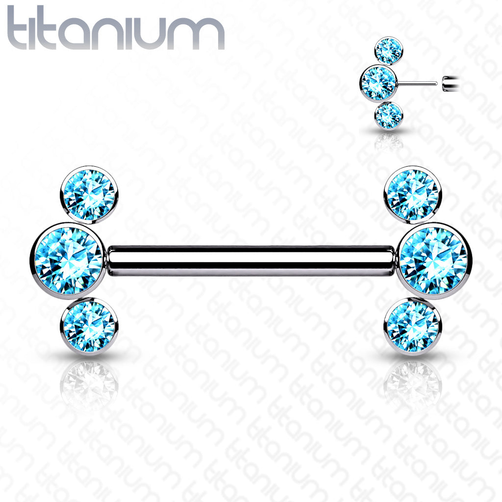 Implant Grade Titanium Threadless Push in Nipple Barbell
