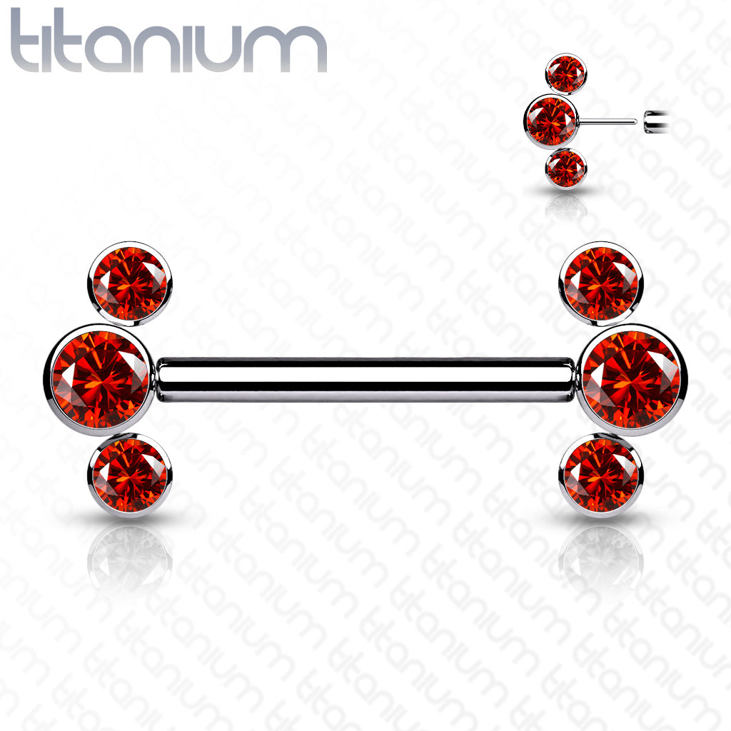 Implant Grade Titanium Threadless Push in Nipple Barbell