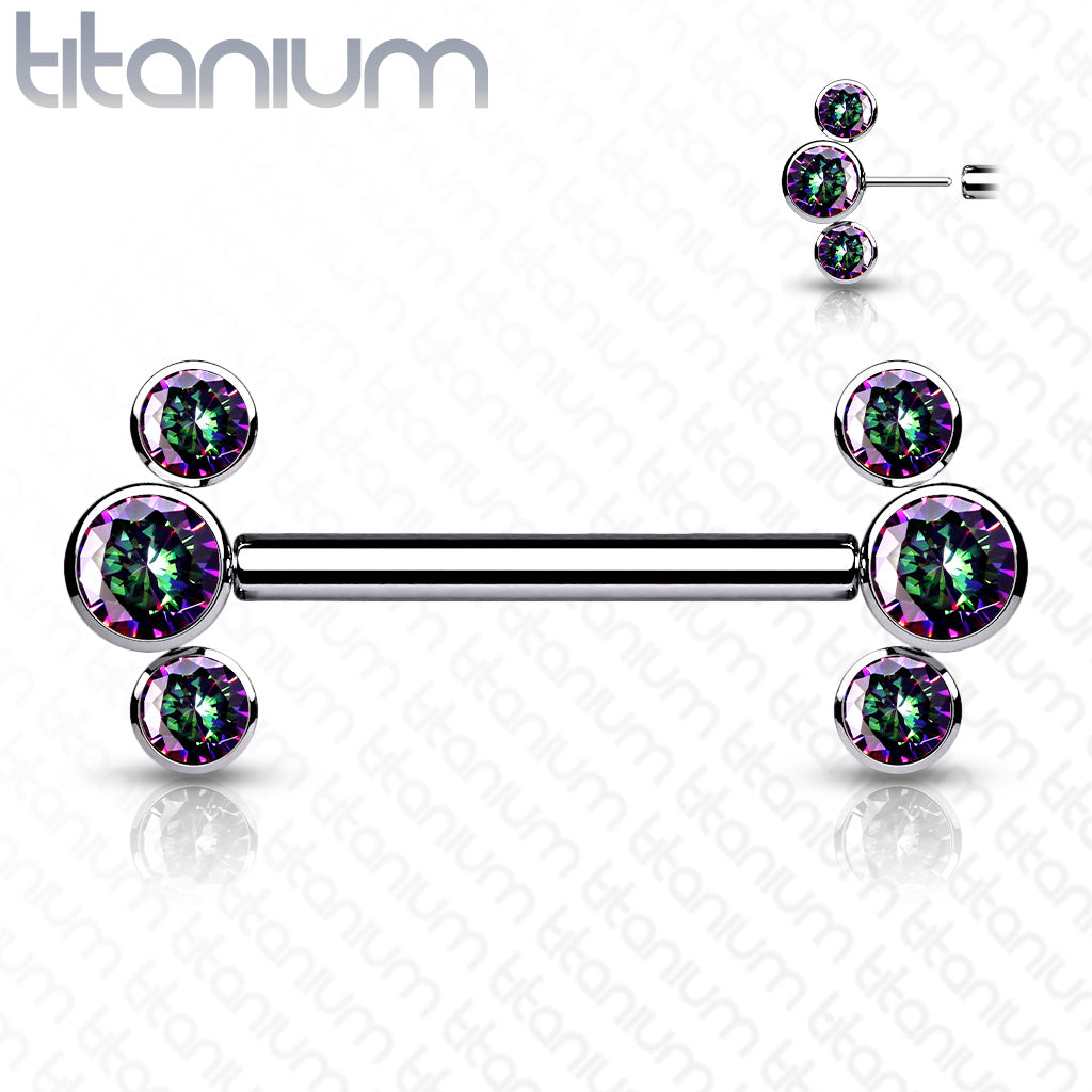 Implant Grade Titanium Threadless Push in Nipple Barbell
