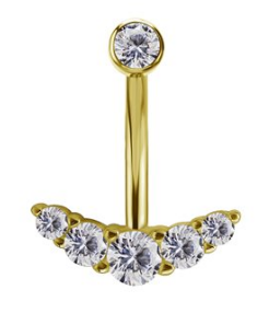 Banane plaquée or sans filet avec une attache en or 18k