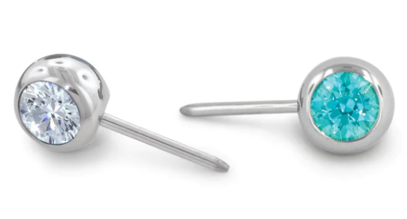 NeoMetal Titanium Faceted Gem End