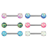 Opal Glitter Front Facing Prong Set