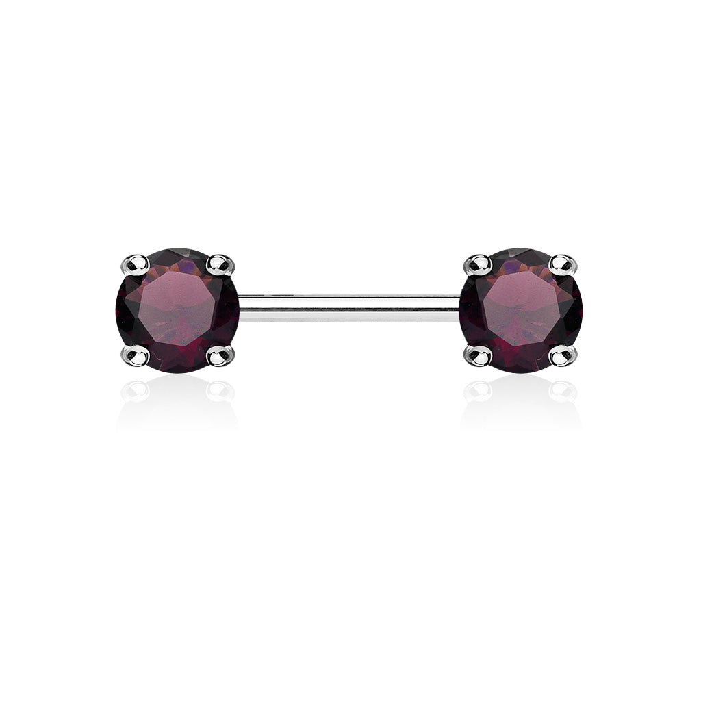 Round CZ Prong Set Ends