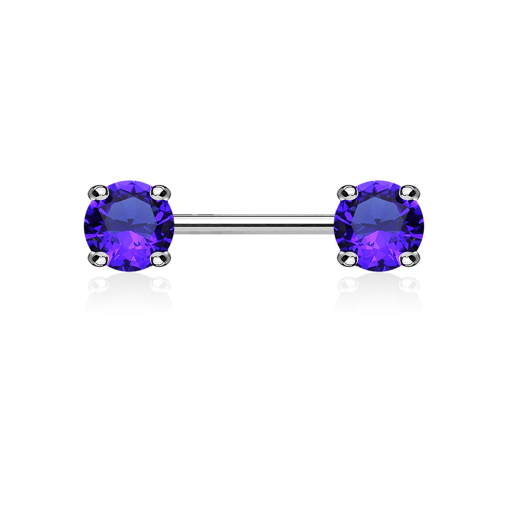 Round CZ Prong Set Ends