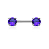 Round CZ Prong Set Ends