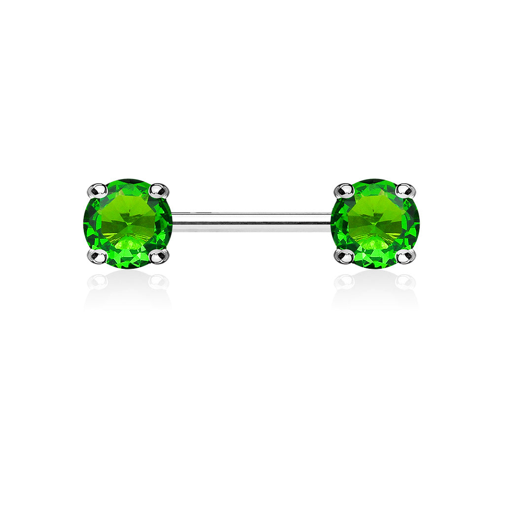 Round CZ Prong Set Ends