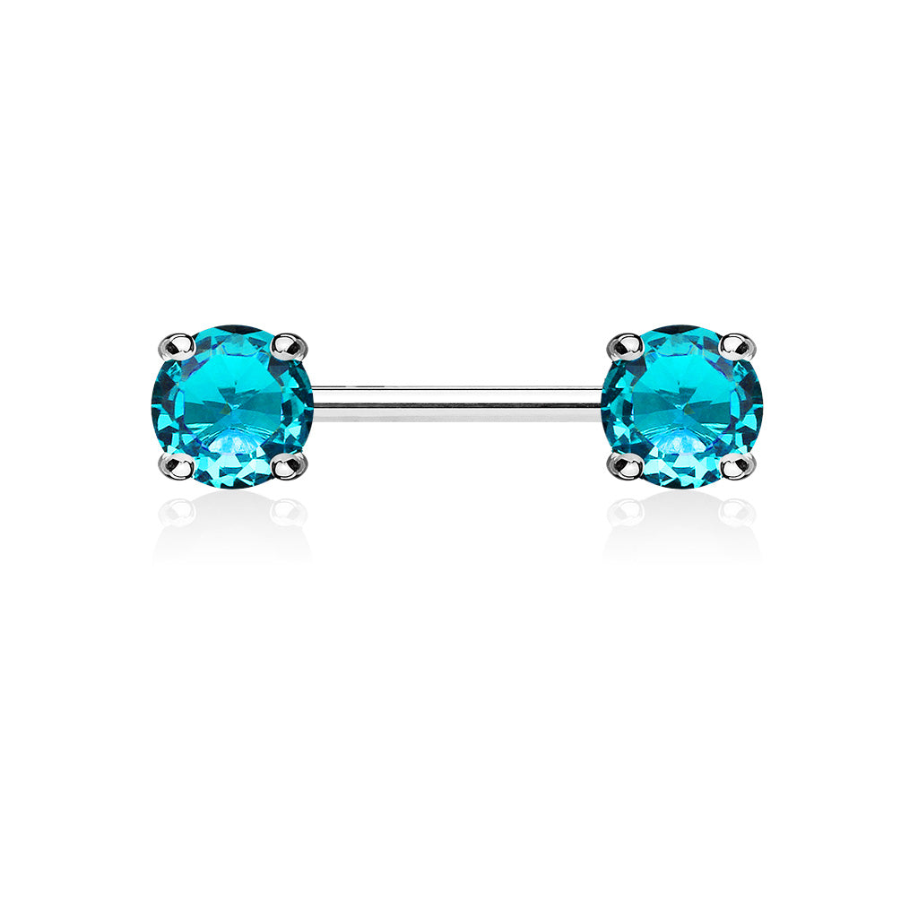 Round CZ Prong Set Ends