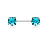 Round CZ Prong Set Ends