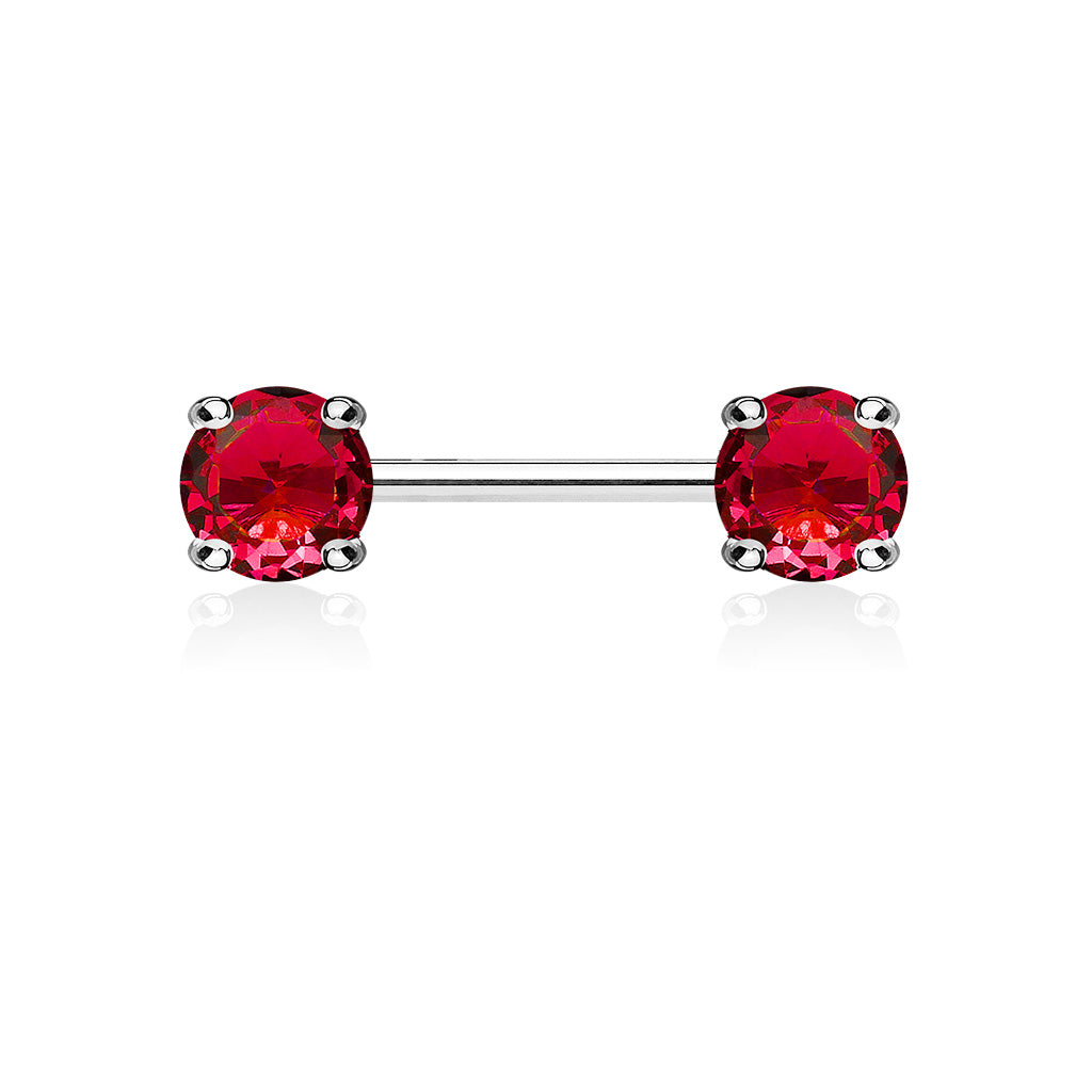Round CZ Prong Set Ends