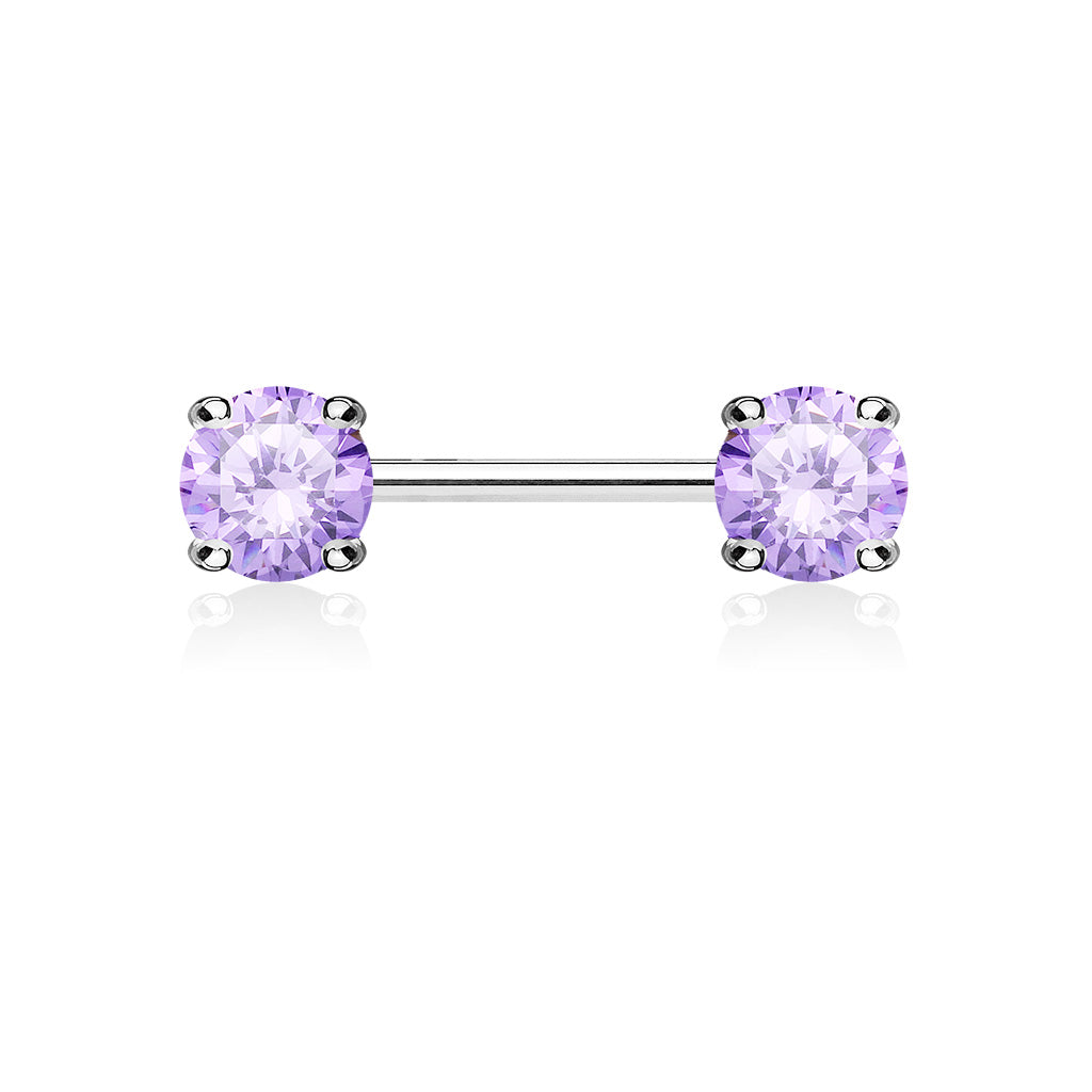 Round CZ Prong Set Ends