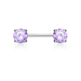 Round CZ Prong Set Ends