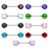 Round CZ Prong Set Ends