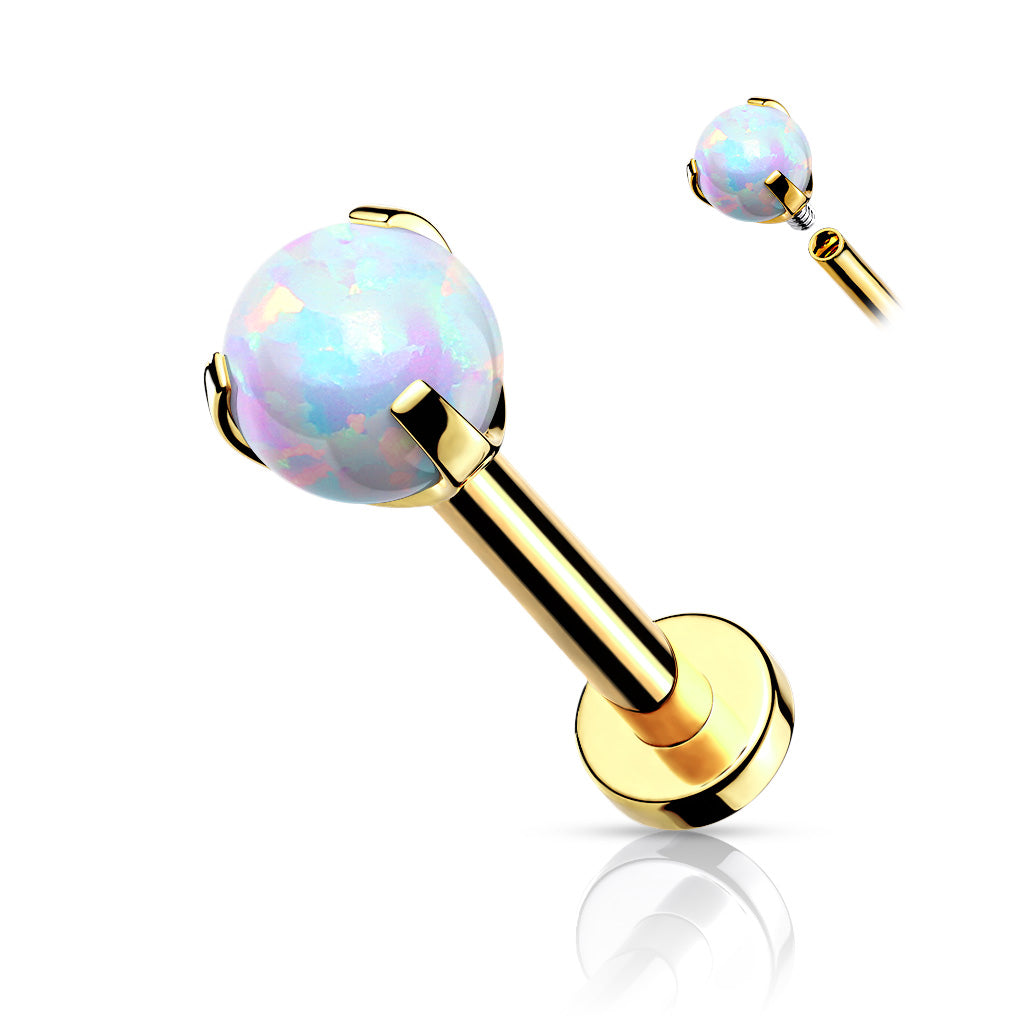 Claw Set Opal Ball Top Implant Grade Titanium Internally Threaded