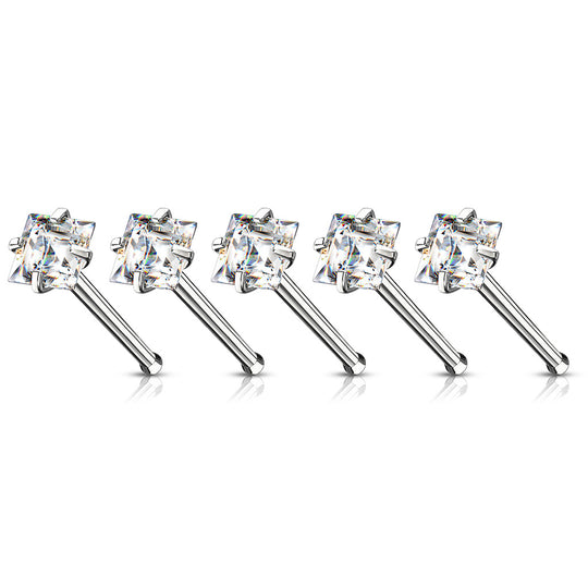 Prong Set Square CZ Top