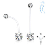 Double Jeweled Prong Set Pregnancy