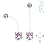 Double Jeweled Prong Set Pregnancy