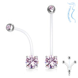 Double Jeweled Prong Set Pregnancy