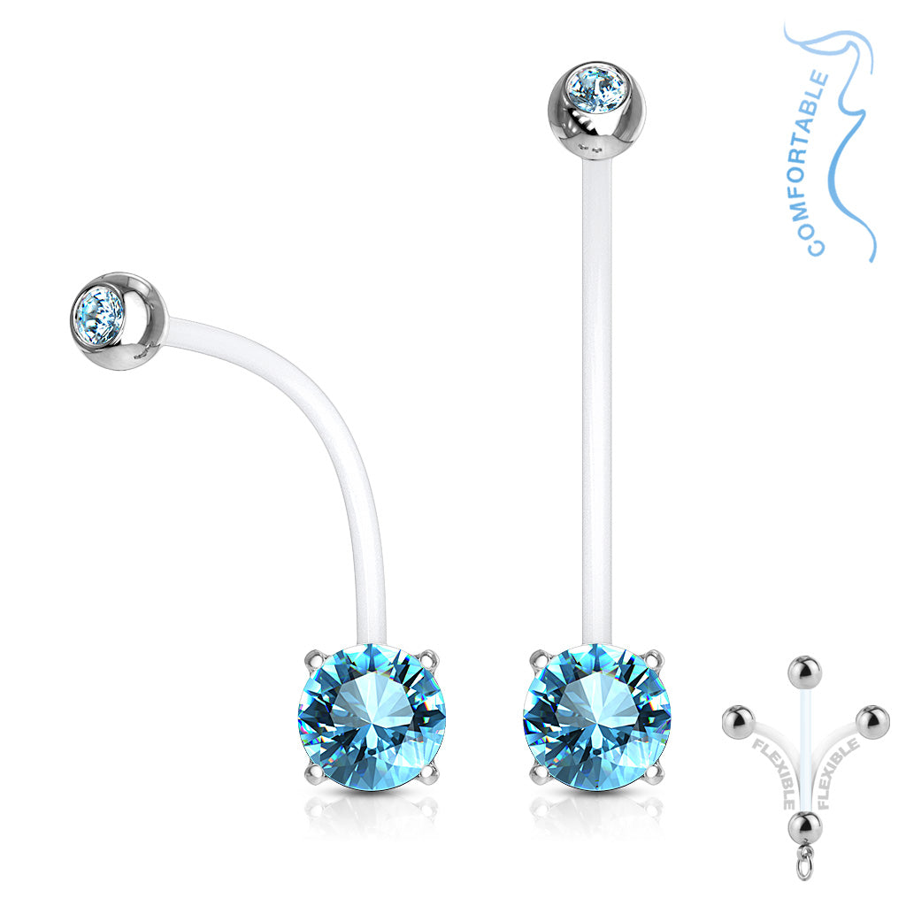 Double Jeweled Prong Set Pregnancy
