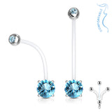 Double Jeweled Prong Set Pregnancy
