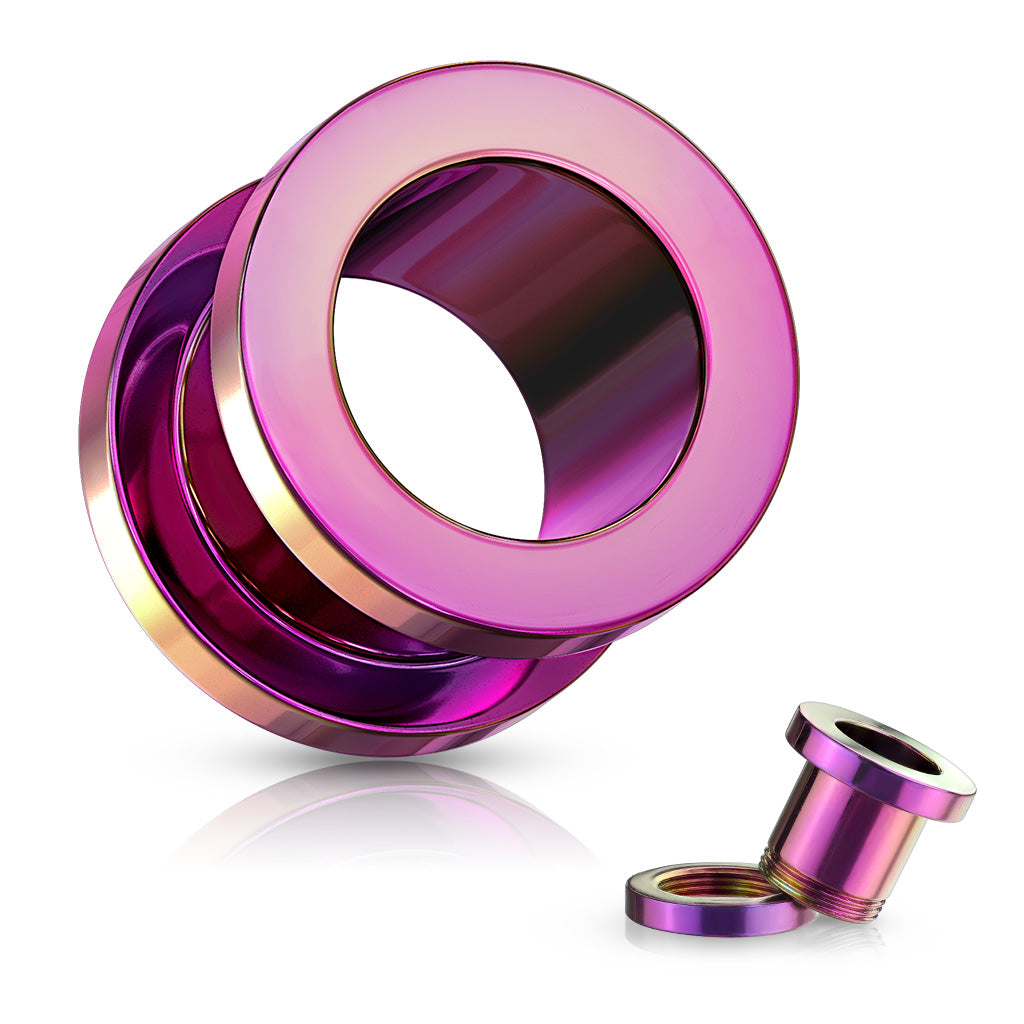 Purple Screw Fit Flesh Tunnels
