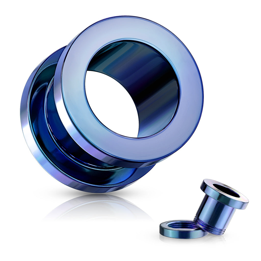 Screw Fit Flesh Tunnel Blue