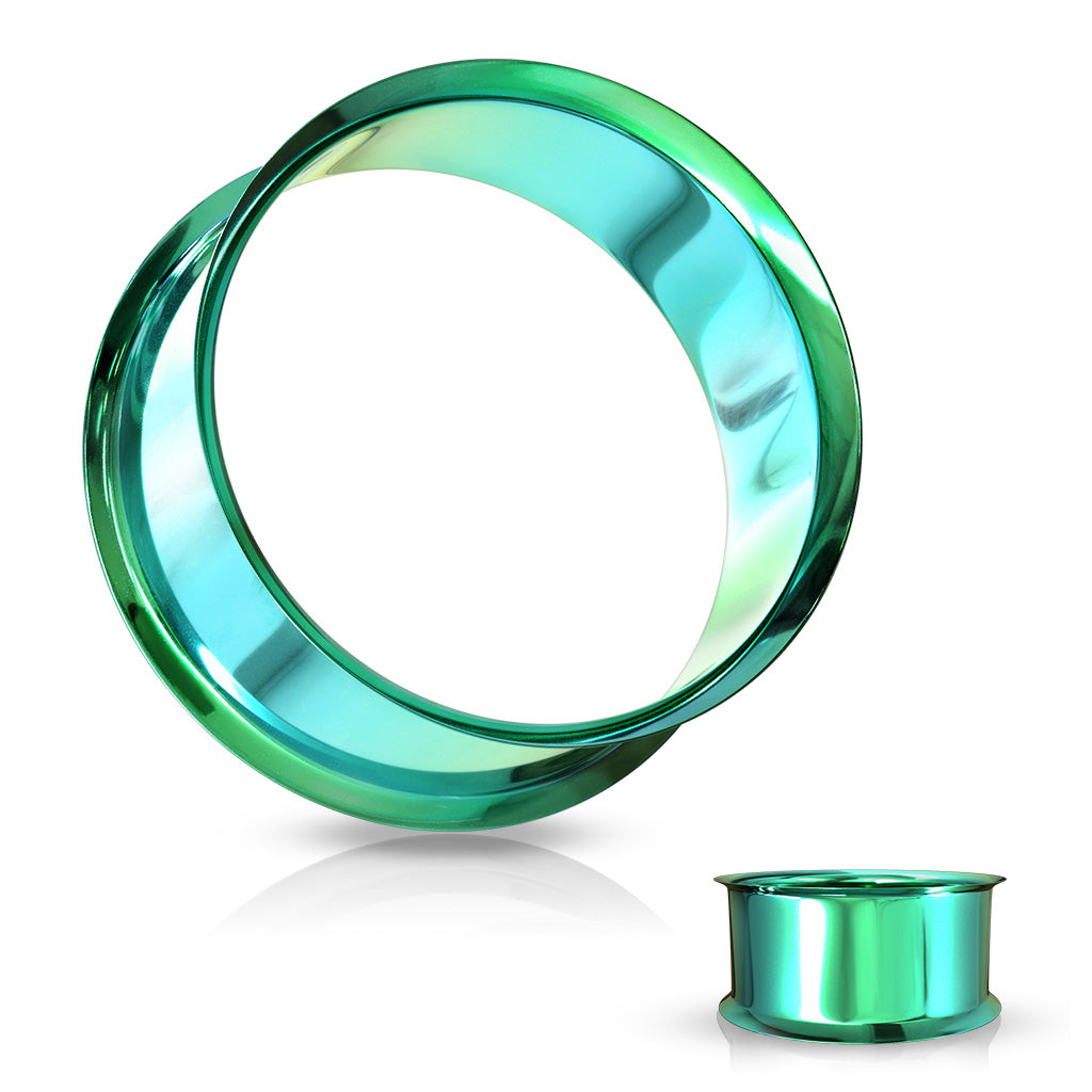 Green Double Flared Tunnel Plug