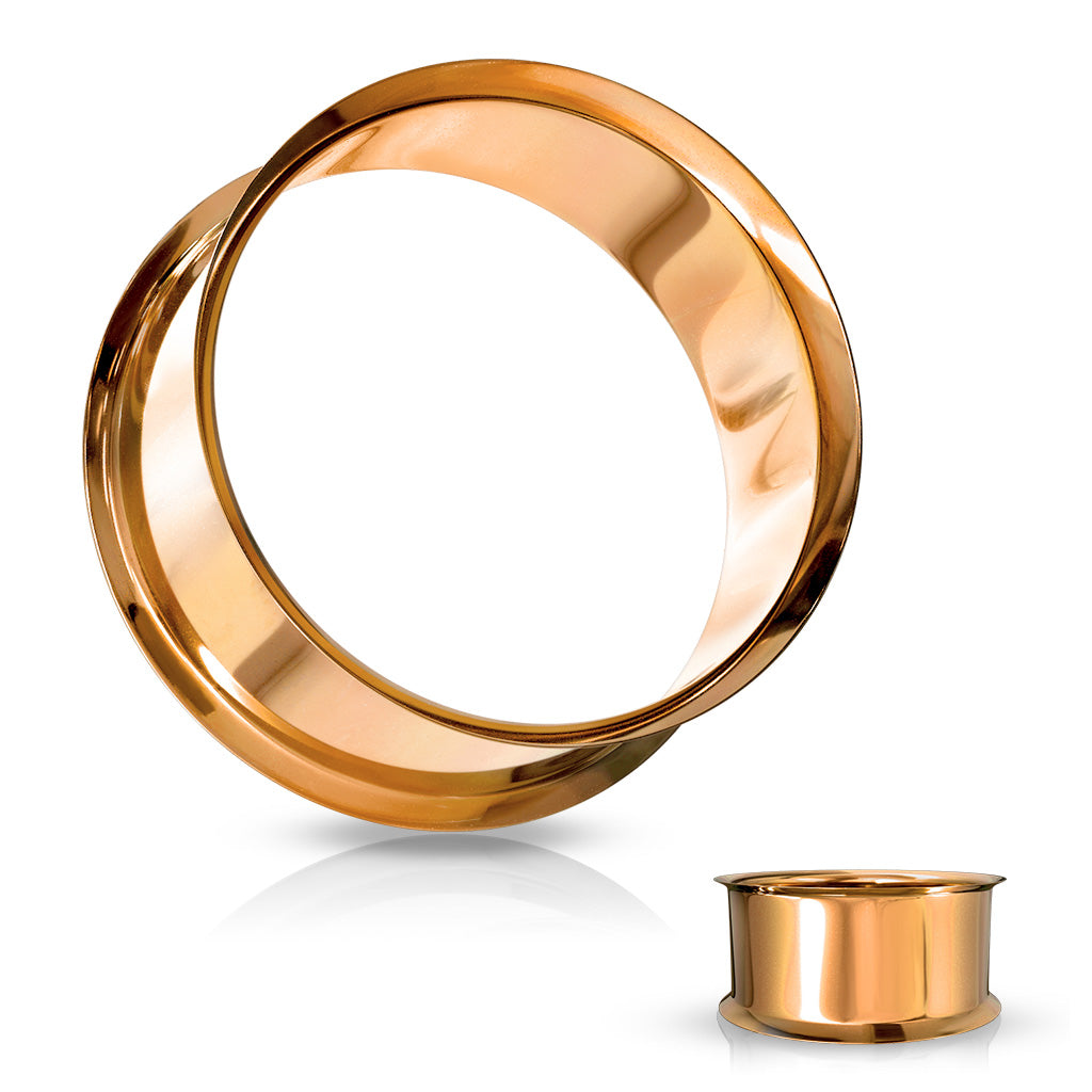 Rose Gold Double Flared Tunnel