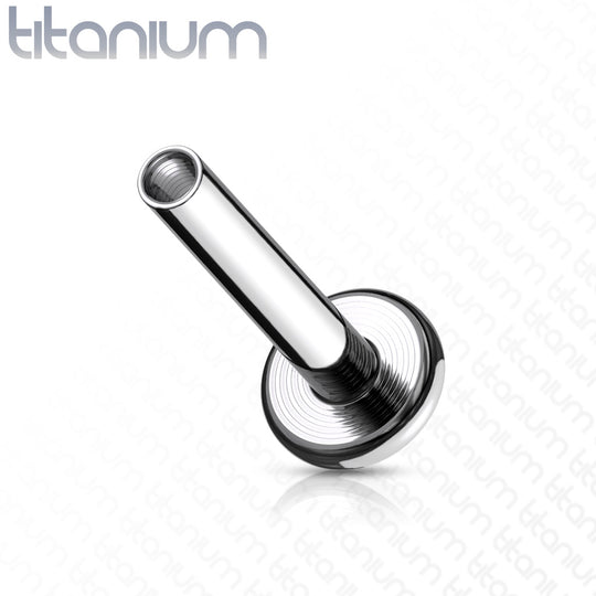 Implant Grade Titanium Internally Threaded Labret, flat back