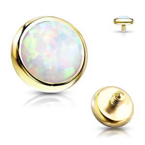 Opal Bezel Set Disc tops