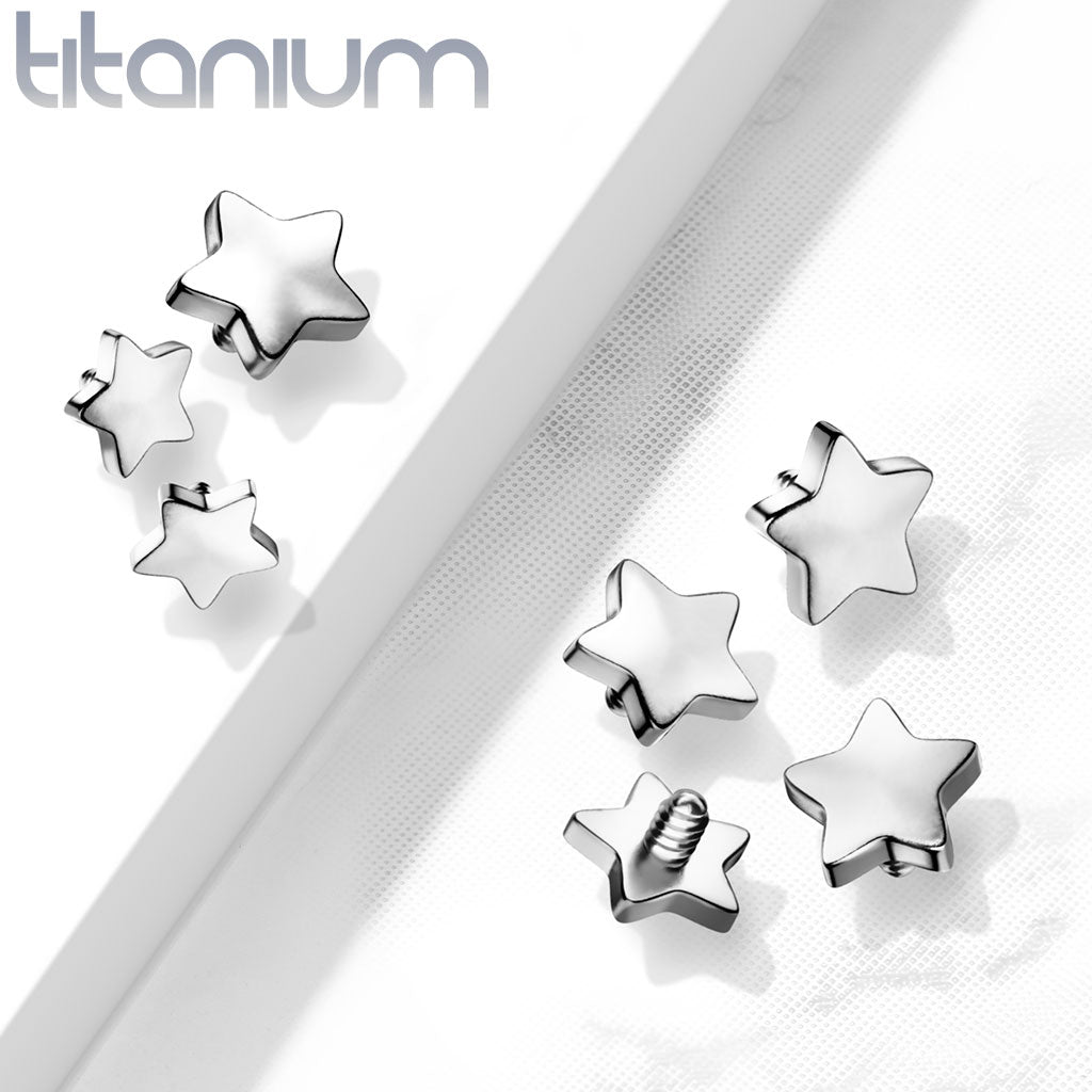 Implant Grade Titanium Internally Threaded Flat Star