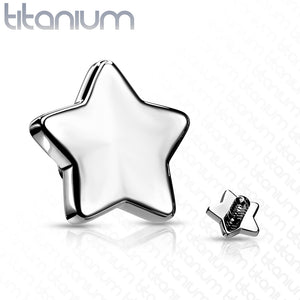 Implant Grade Titanium Internally Threaded Flat Star