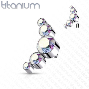 5 Round Swarovski Crystal Bezel Set top