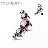 5 Round Swarovski Crystal Bezel Set top