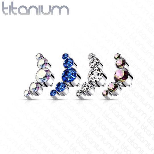 5 Round Swarovski Crystal Bezel Set top