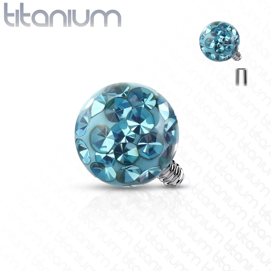 Epoxy Covered Crystal Paved Balls