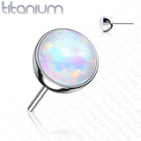 Implant Grade Titanium Top Opal Bezel Set Ball