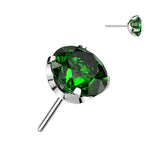 Threadless Push In Top Zircon Prong Set